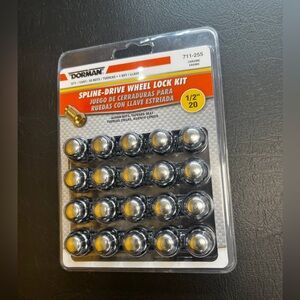 Dorman 711-255 Chrome Spline Drive 1/2-20 Compatible with Select Models, 20 Pack